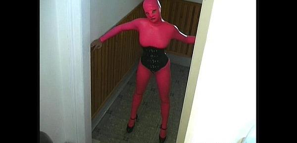  Hot rubber babe pink costume
